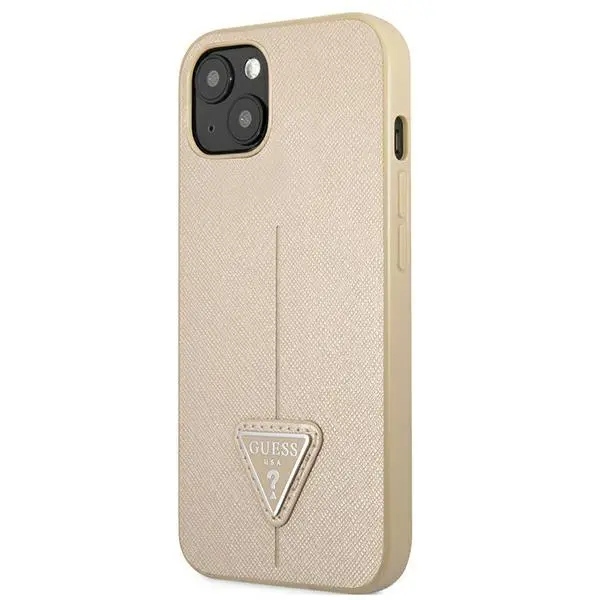 Etui Guess Saffiano Triangle Logo GUHCP13SPSATLE do iPhone 13 mini