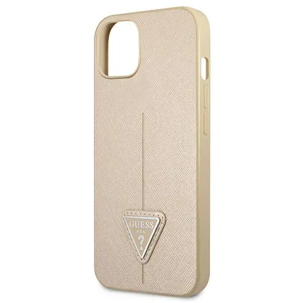 Etui Guess Saffiano Triangle Logo GUHCP13SPSATLE do iPhone 13 mini