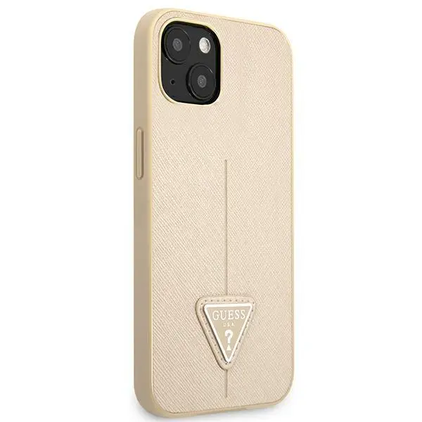 Etui Guess Saffiano Triangle Logo GUHCP13SPSATLE do iPhone 13 mini