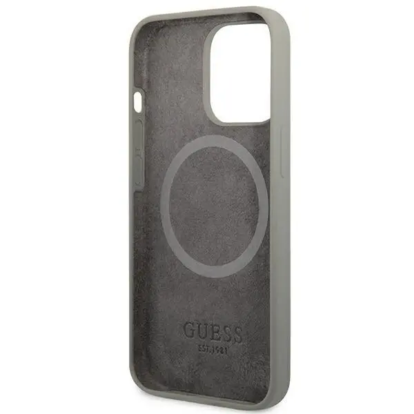 Etui Guess Silicone Logo Plate MagSafe GUHMP13XSPLG do iPhone 13 Pro Max