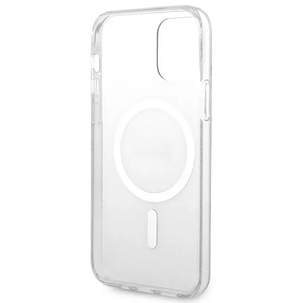 Zestaw Guess GUBPP12MH4EACSK ładowarka indukcyjna + etui 4G Print MagSafe do iPhone 12 Pro