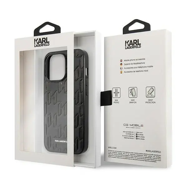 Etui Karl Lagerfeld Monogram Plaque KLHCP13LMNMP1K do iPhone 13 Pro / 13