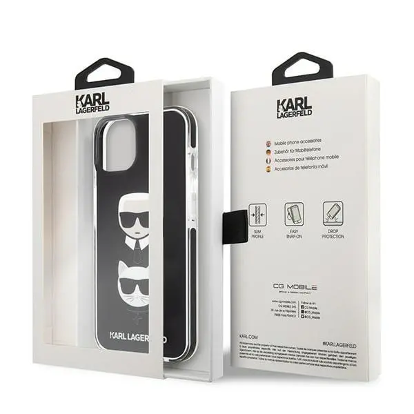Etui Karl Lagerfeld Karl&Choupette Head KLHCP13STPE2TK do iPhone 13 mini