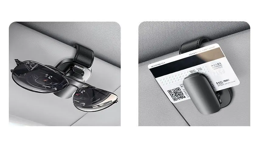 Uchwyt na okulary Baseus ACYJN-A01 Platinum na klej Czarny