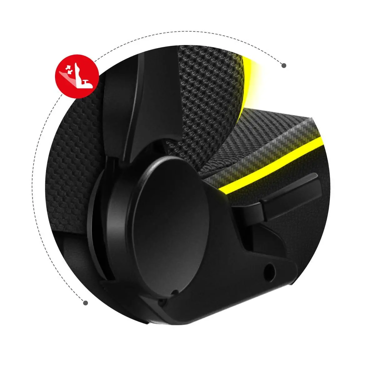 Fotel Huzaro Force 6.2 RGB LED Gamingowy do 130kg Tkanina Czarny
