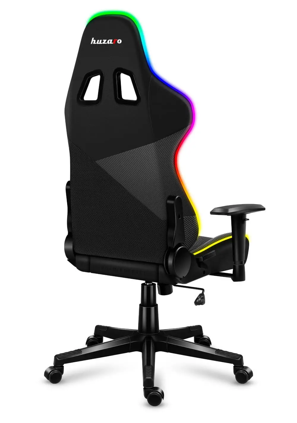 Fotel Huzaro Force 6.2 RGB LED Gamingowy do 130kg Tkanina Czarny
