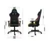 Fotel Huzaro Force 6.2 RGB LED Gamingowy do 130kg Tkanina Czarny