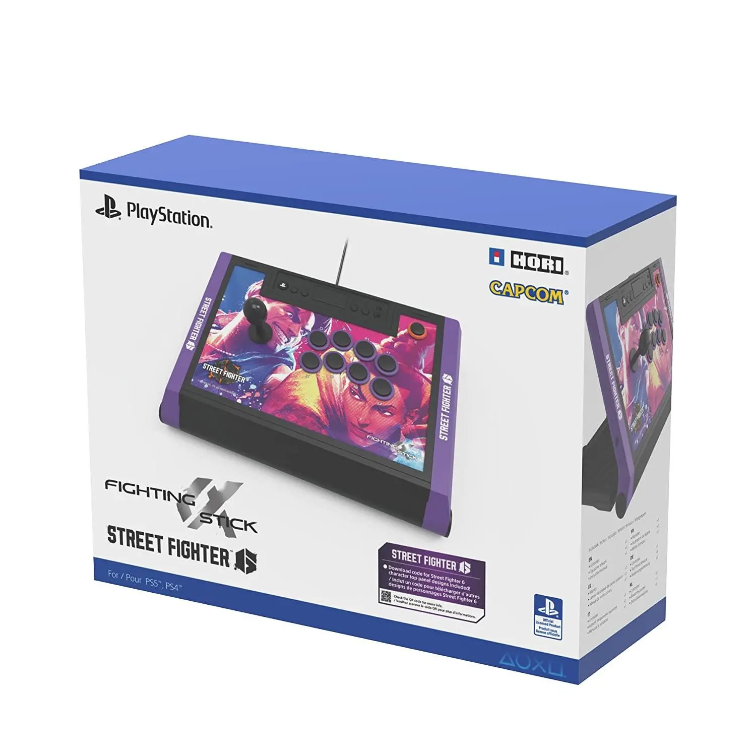 Kontroler Hori Fighting Stick Street Fighter 6 do PS5, PS4 Przewodowy