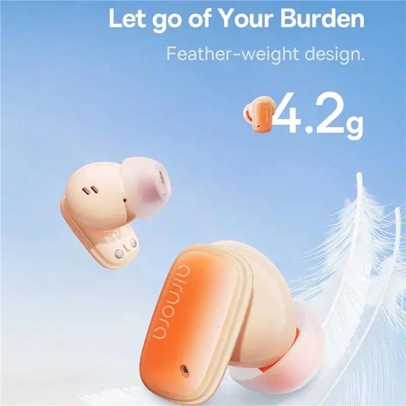 Słuchawki bezprzewodowe Baseus AirNora 2 Dokanałowe Bluetooth 5.3 Pomarańczowy