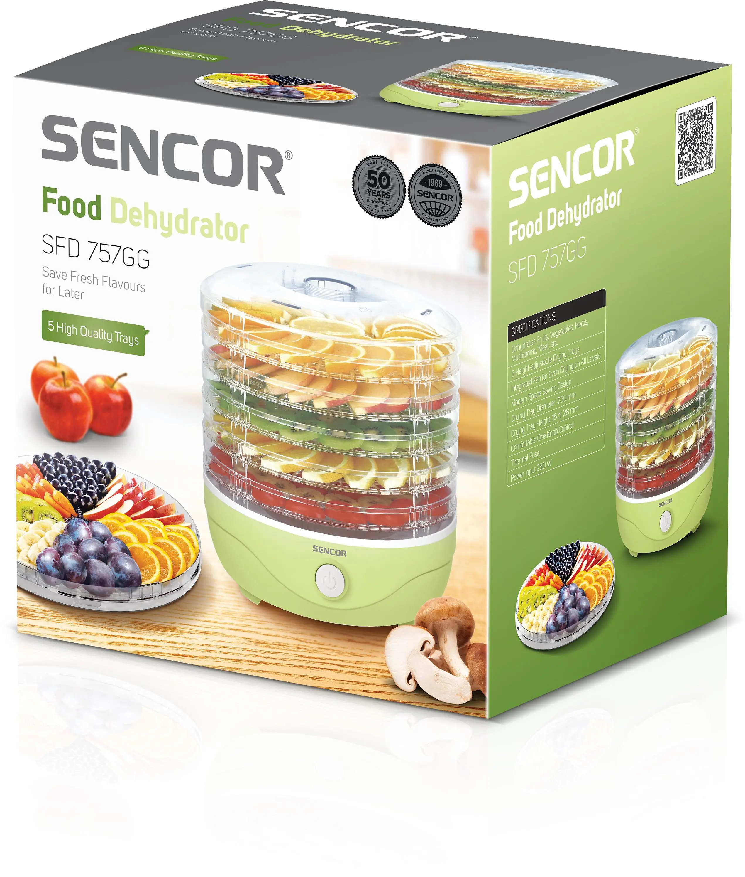 Suszarka do grzybów Sencor SFD 757GG 250W 5 sit