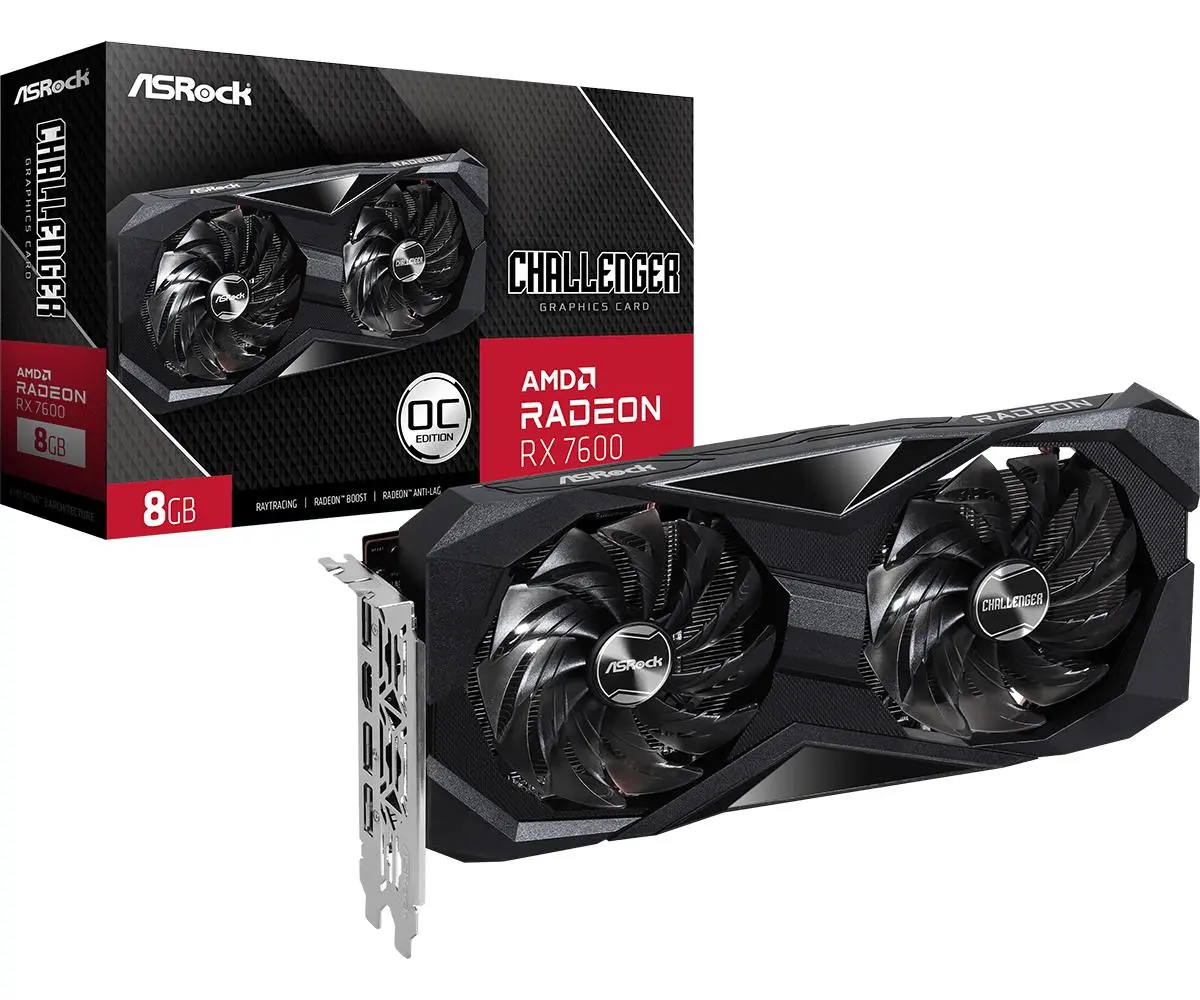 ASrock Radeon RX 7600 Challenger OC 8GB GDDR6 128bit FSR
