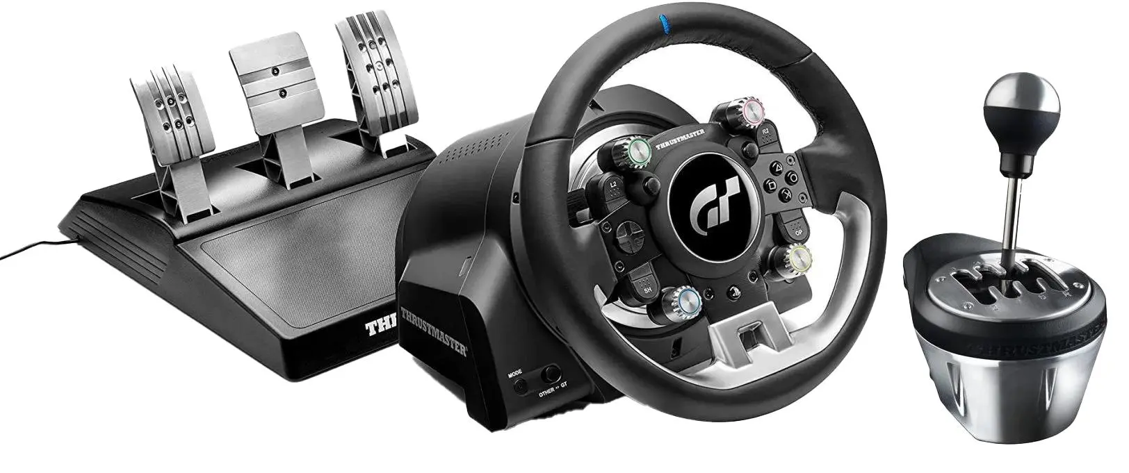 Kierownica Thrustmaster T-GT II z pedałami do PS5, PS4, PC Force Feedback + TH8A Add-On Shifter