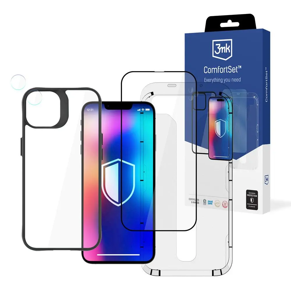 Zestaw ochronny 3mk Comfort Set 4 in 1 do iPhone 13