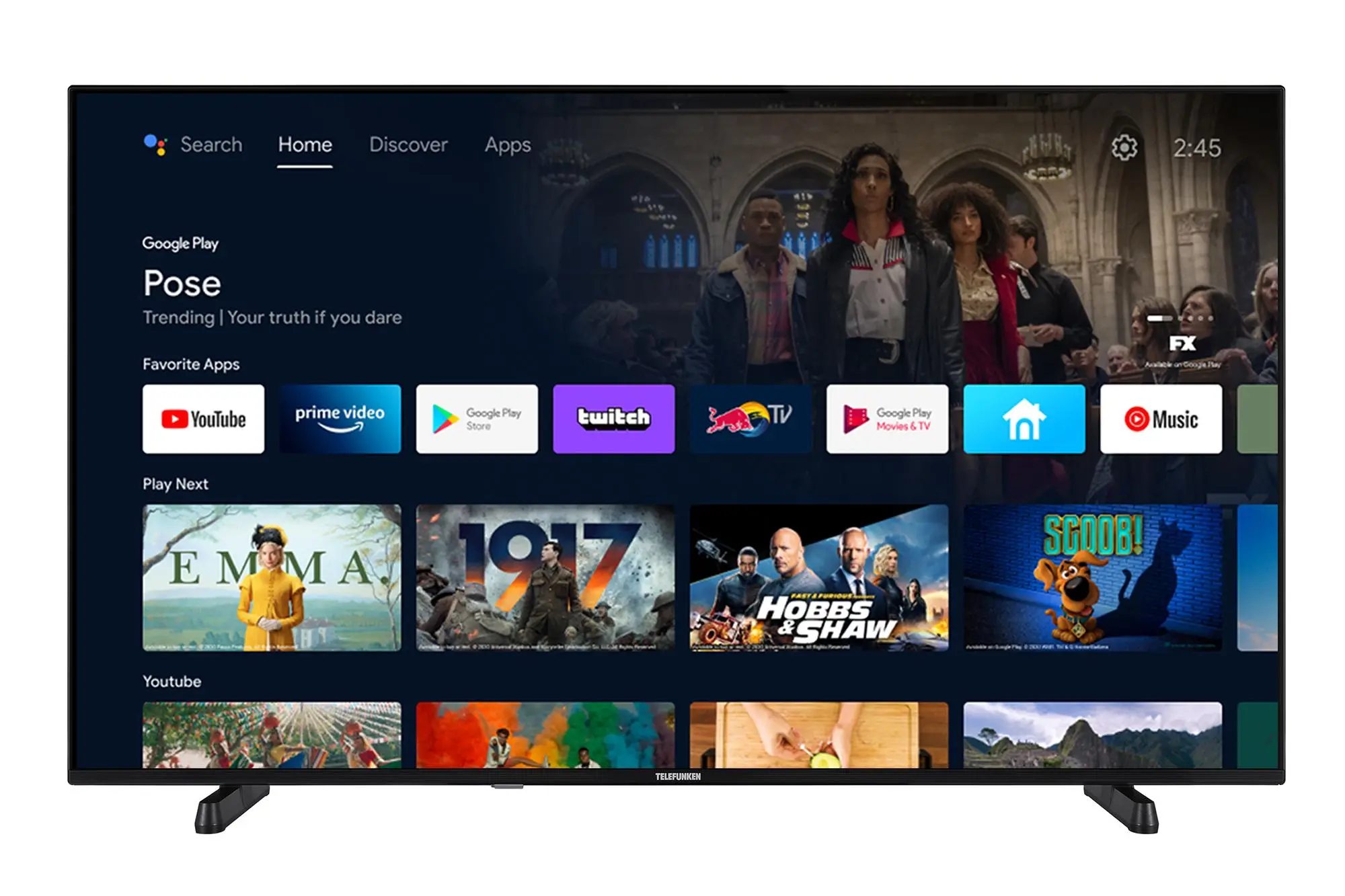 Telewizor Telefunken 55UAG8030 55" LED 4K Android TV Dolby Vision Dolby Atmos DVB-T2