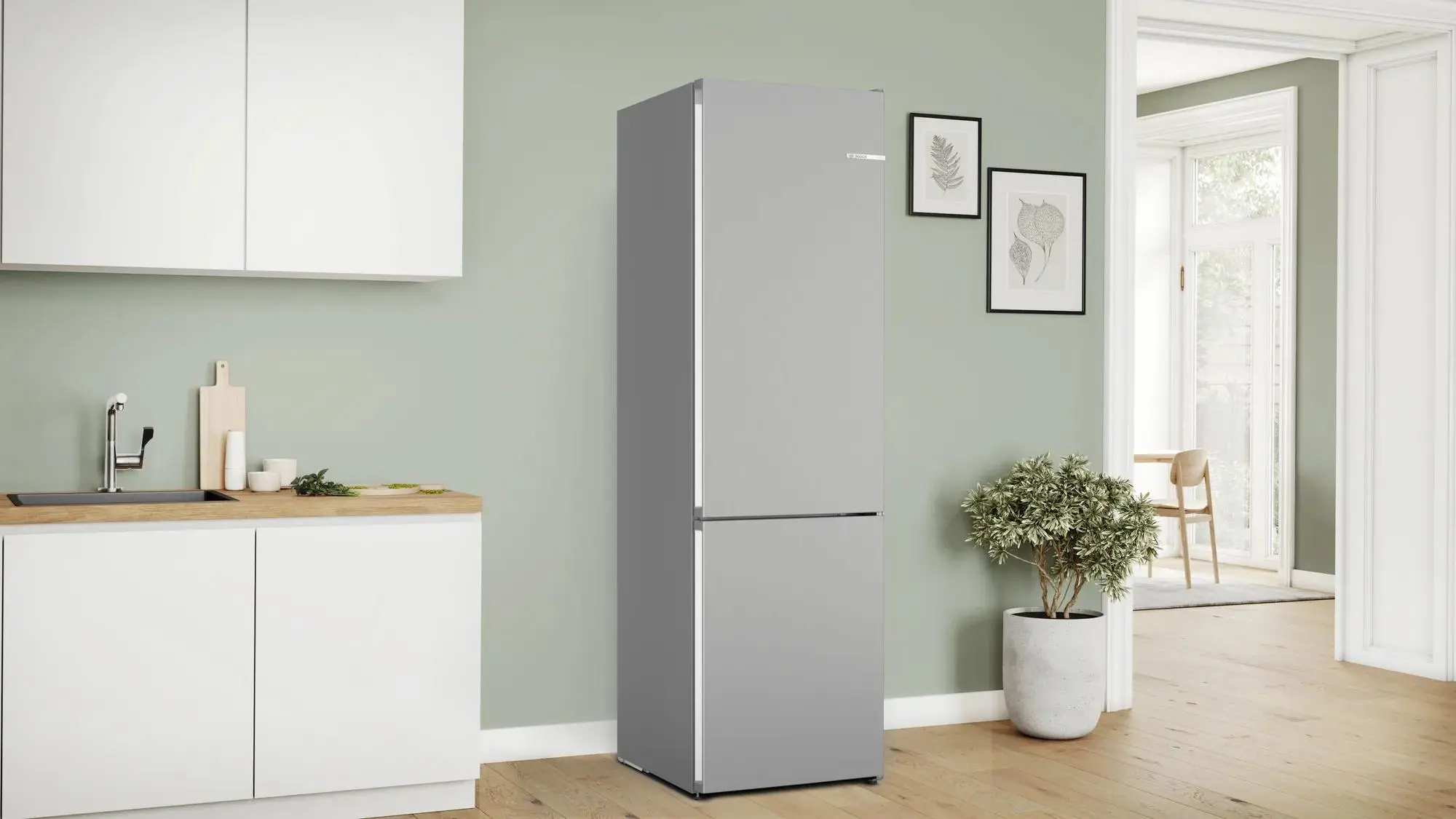 Lodówka Bosch Serie 4 KGN392LAF Pełny No Frost 203cm Szuflada z kontrolą wilgotności Stalowy
