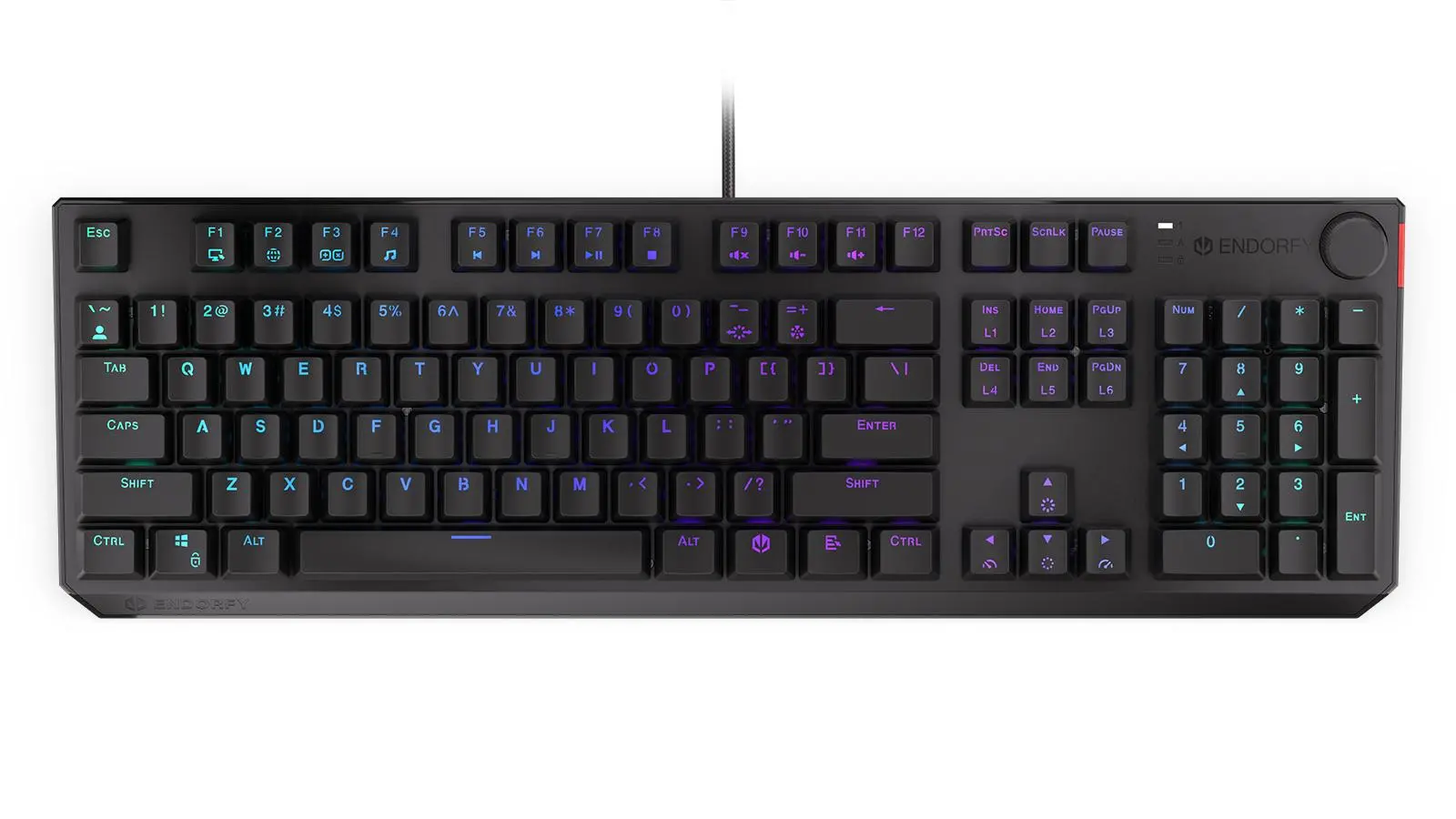 Klawiatura mechaniczna Endorfy Thock Brown Kailh Brown Czarny