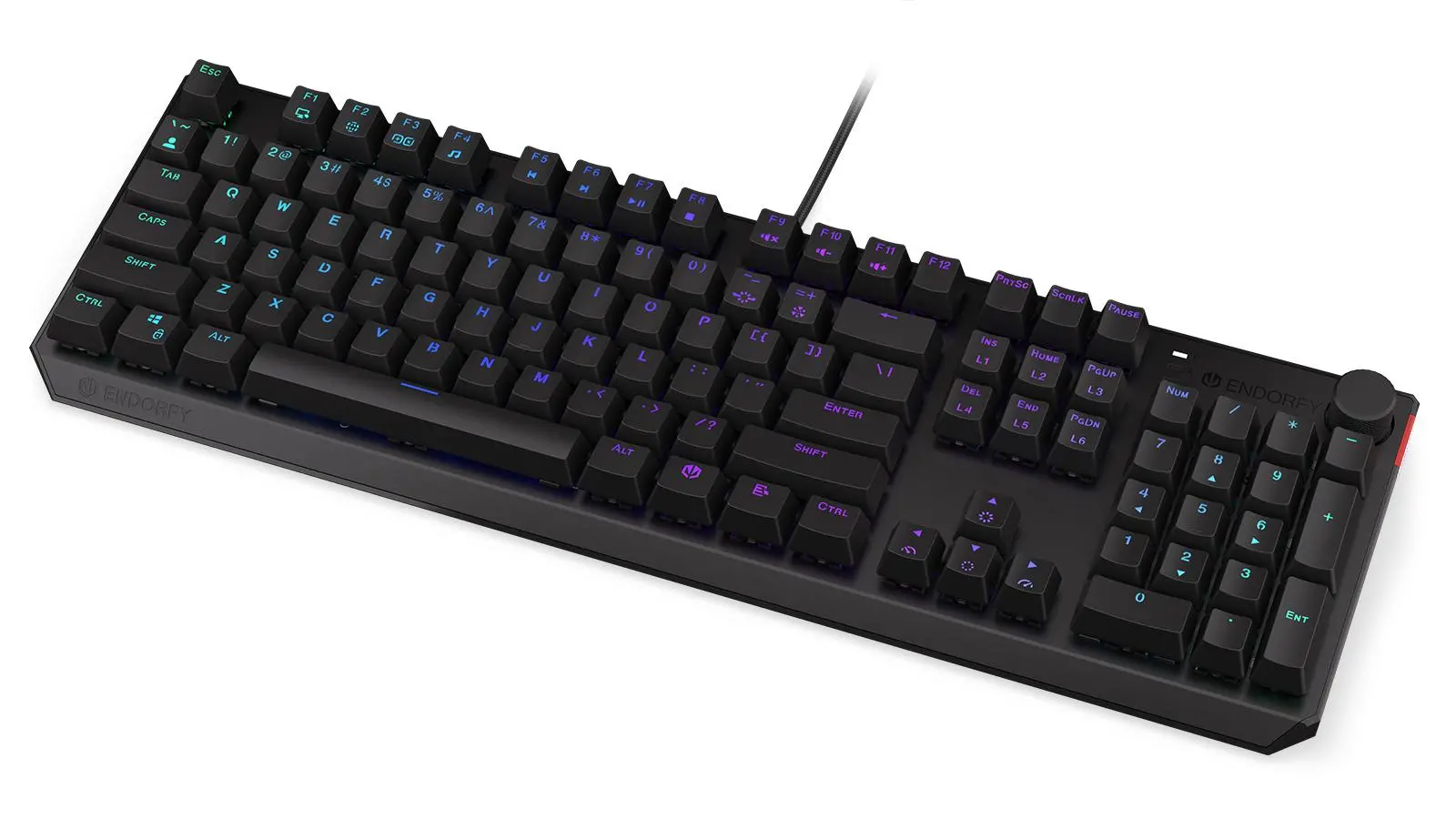 Klawiatura mechaniczna Endorfy Thock Brown Kailh Brown Czarny