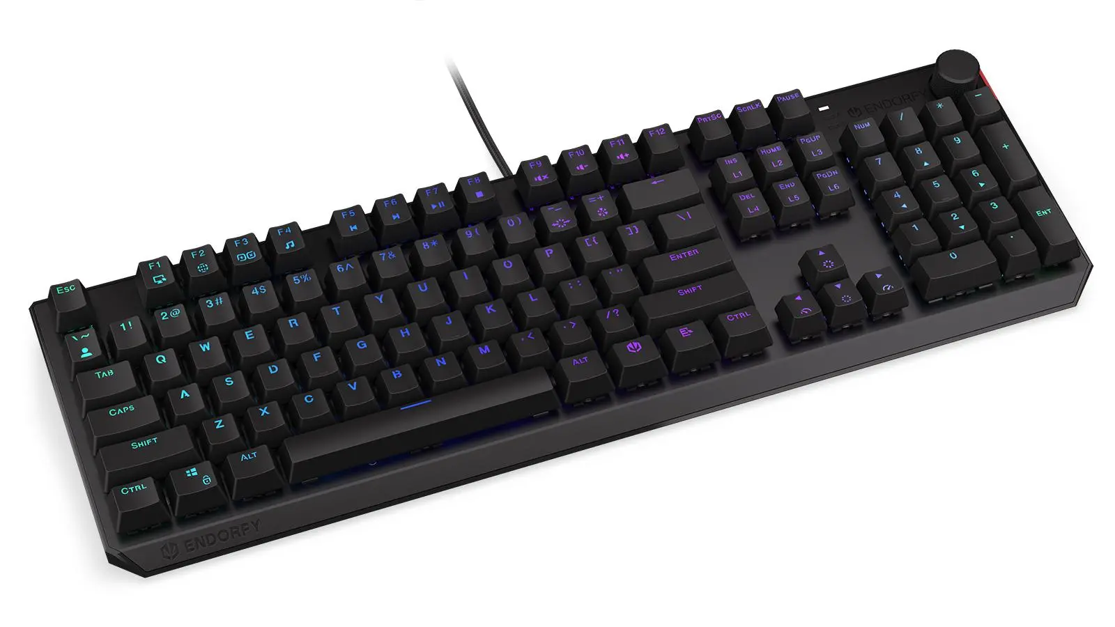 Klawiatura mechaniczna Endorfy Thock Brown Kailh Brown Czarny