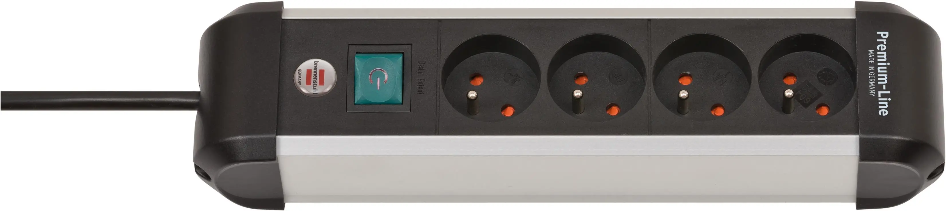 Listwa Brennenstuhl Premium-Alu-Line 1391034400 4 gniazda 1,8m Czarno-srebrny