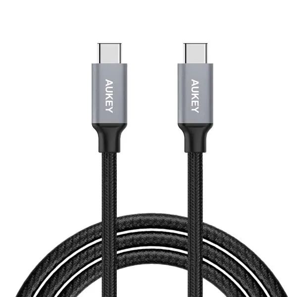 Kabel Aukey CB-CD6 USB-C do USB-C QC 4,0 PD 2m Czarny
