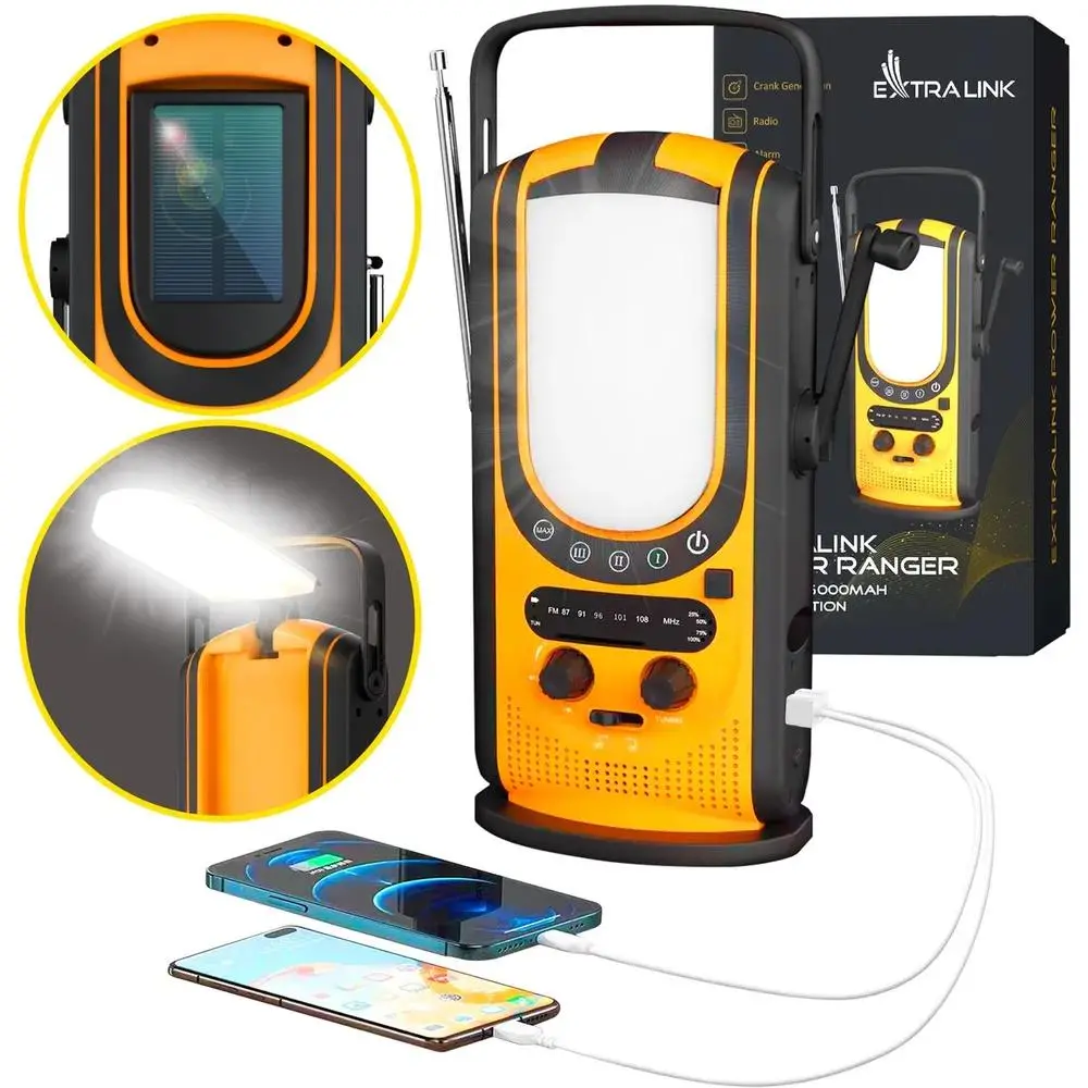 Powerbank solarny Extralink EPS-6000 6000mAh radio FM lampka LED