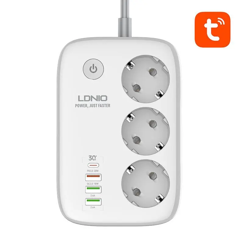 Listwa Ldnio SEW3452 3 gniazda 2m Biały
