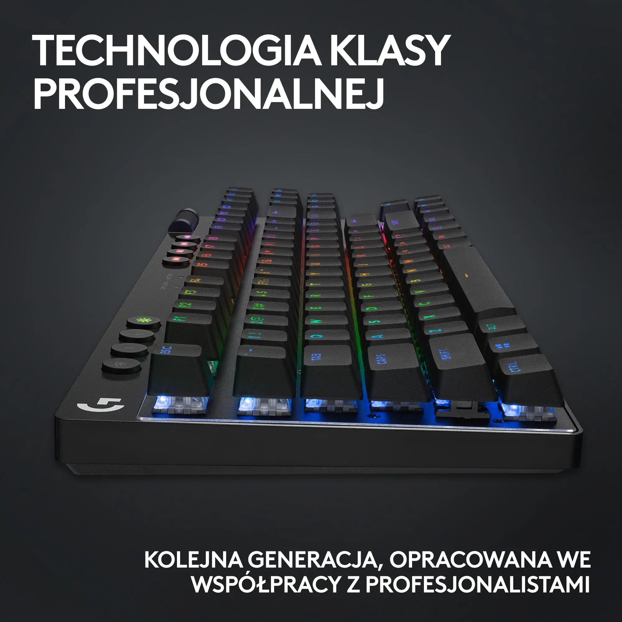 Klawiatura mechaniczna Logitech G Pro X TKL Lightspeed Tactile GX Brown Czarny