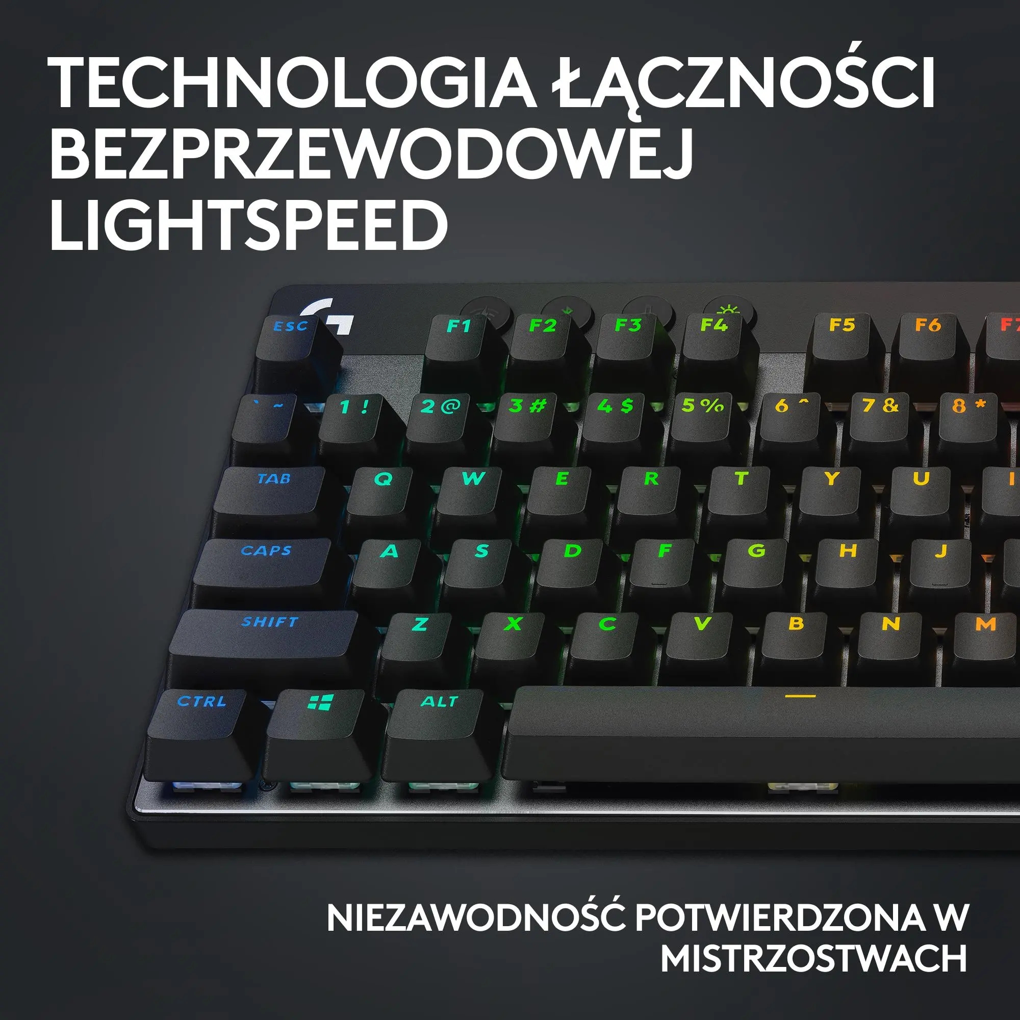 Klawiatura mechaniczna Logitech G Pro X TKL Lightspeed Tactile GX Brown Czarny