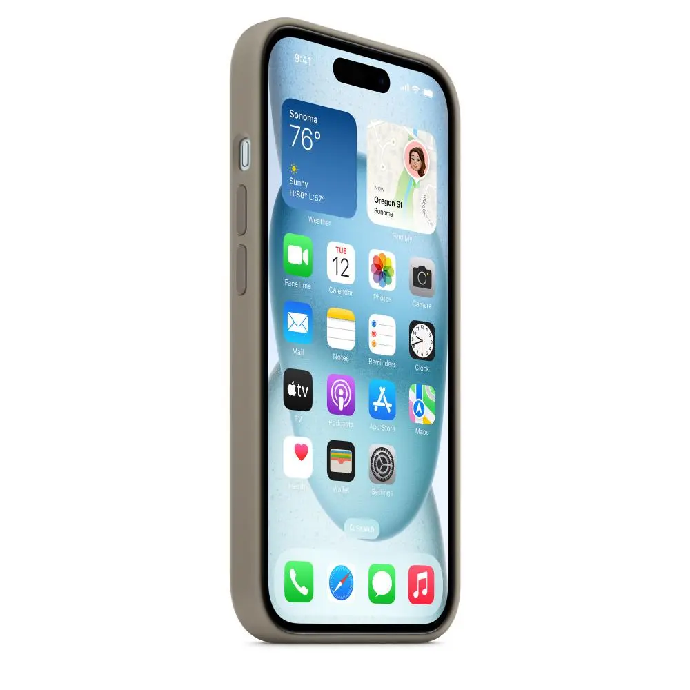 Etui Apple silikonowe z MagSafe do iPhone 15 Brązowy