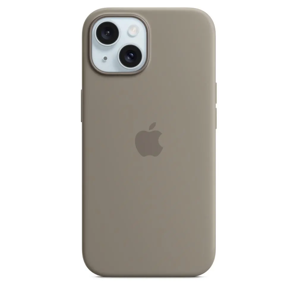 Etui Apple silikonowe z MagSafe do iPhone 15 Brązowy