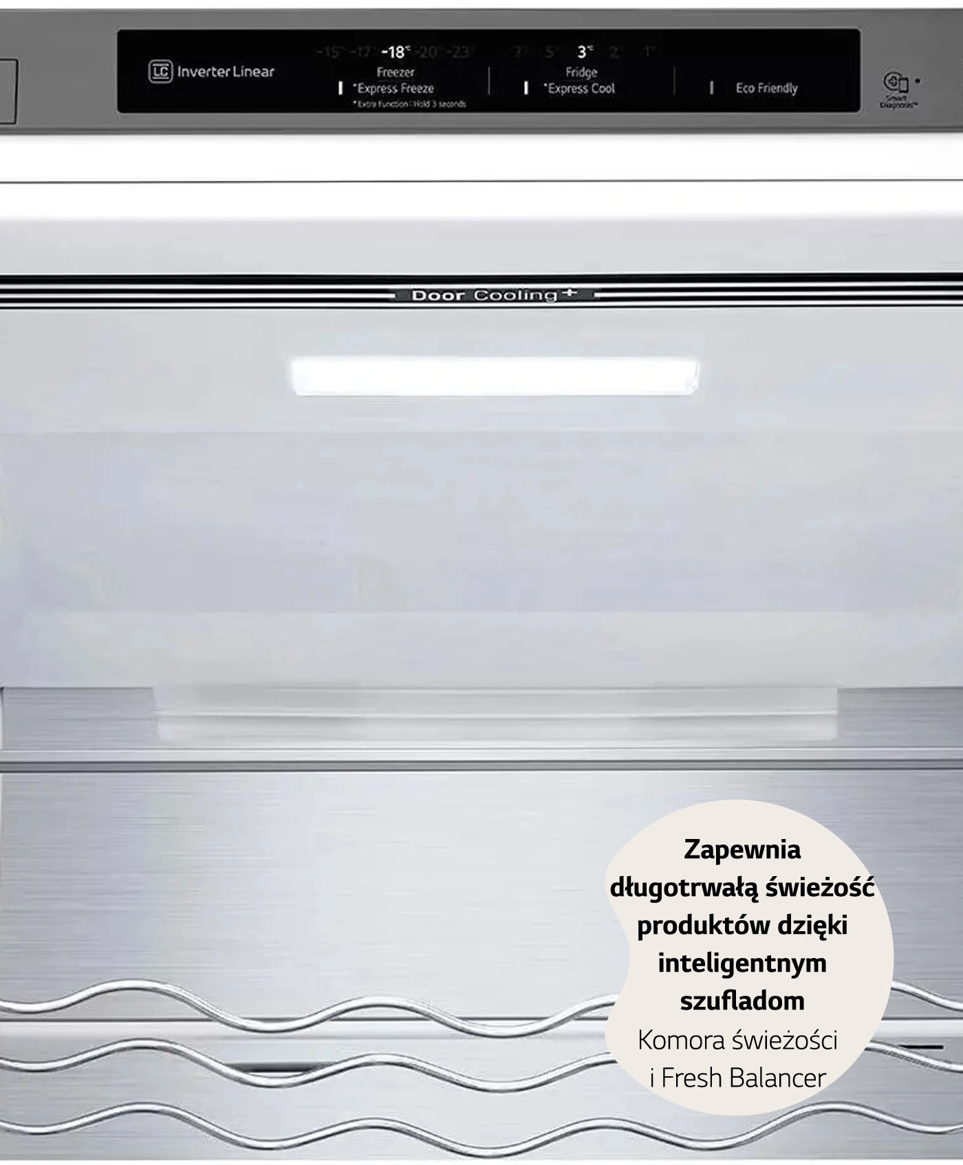 Lodówka LG GBV7280CMB Pełny No Frost 203cm Szuflada z kontrolą wilgotności Srebrny