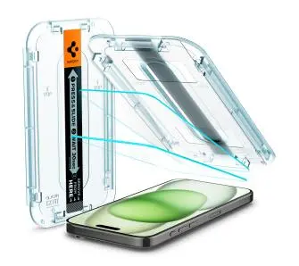 Szkło hartowane Spigen z aplikatorem Glas.tR EZ Fit do iPhone 15 Plus - 2 pack