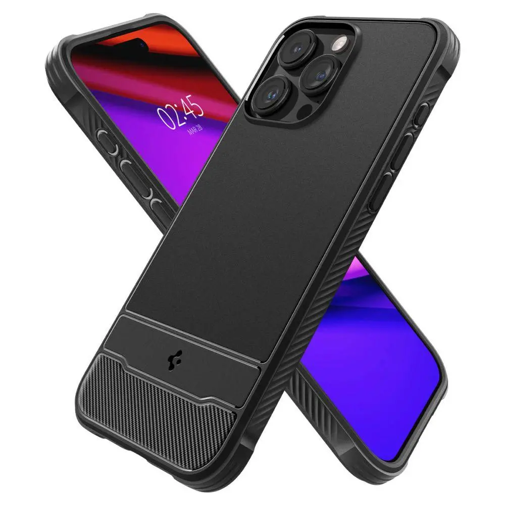 Etui Spigen Rugged Armor MagFit do iPhone 15 Pro Max Czarny