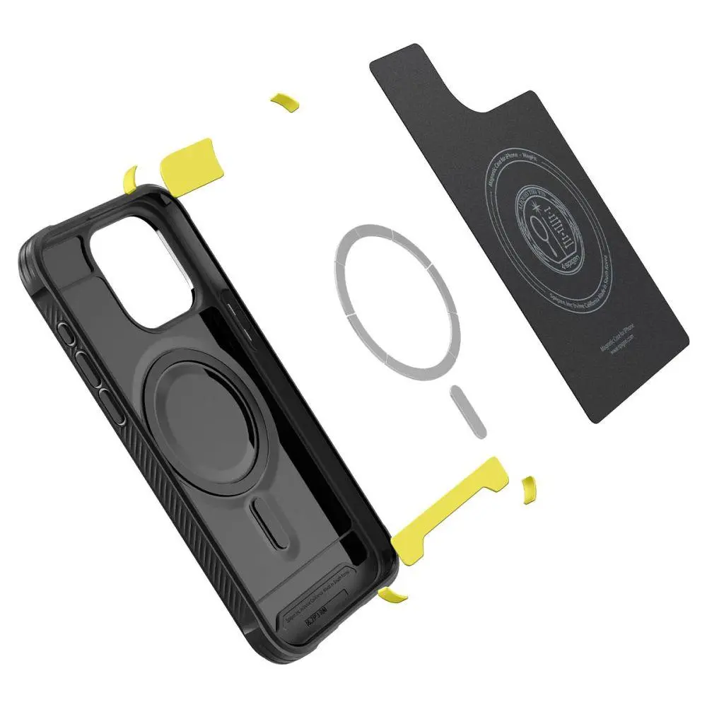 Etui Spigen Rugged Armor MagFit do iPhone 15 Pro Max Czarny