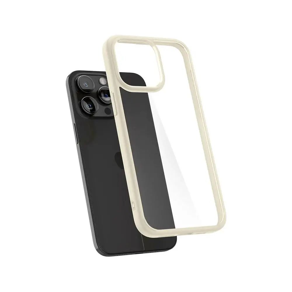 Etui Spigen Crystal Hybrid do iPhone 15 Pro Max Piaskowy