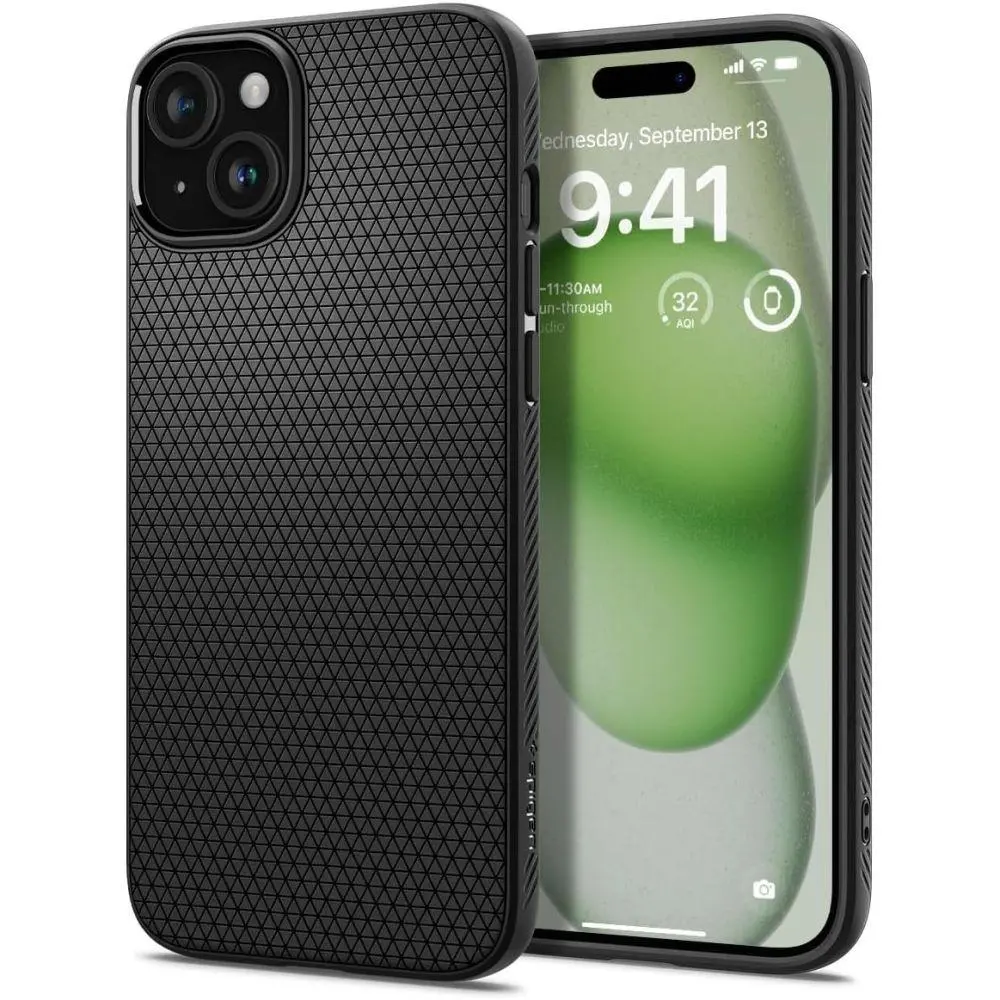 Etui Spigen Liquid Air do iPhone 15 Plus Czarny