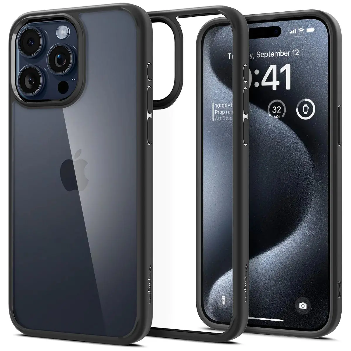 Etui Spigen Ultra Hybrid do iPhone 15 Pro Czarny