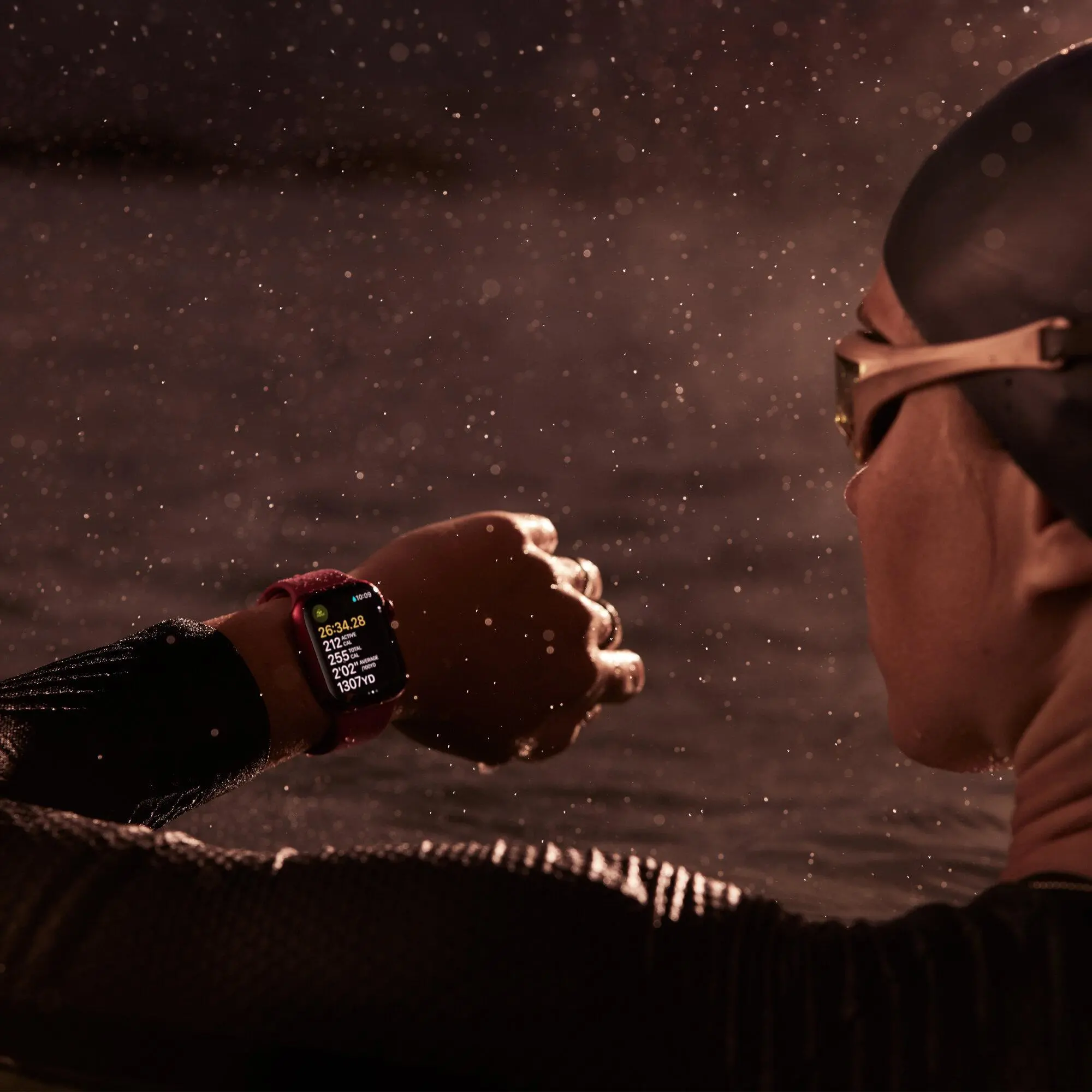 Apple Watch Series 9 GPS + Cellular koperta 45mm z aluminium Północy pasek sportowy Północ M/L DEMO