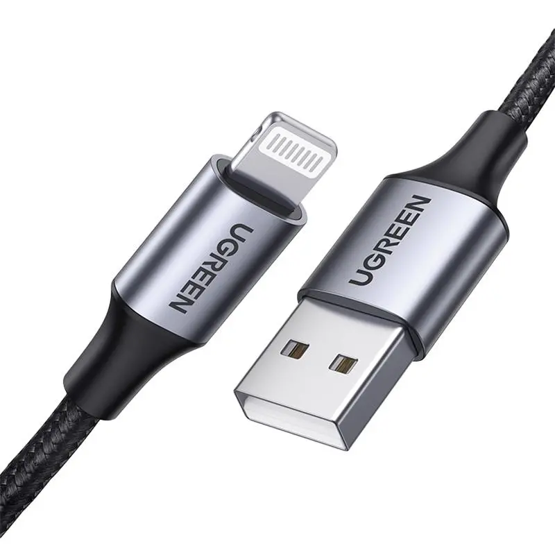 Kabel UGREEN Lightning do USB 2,4A US199 1,5m Czarny