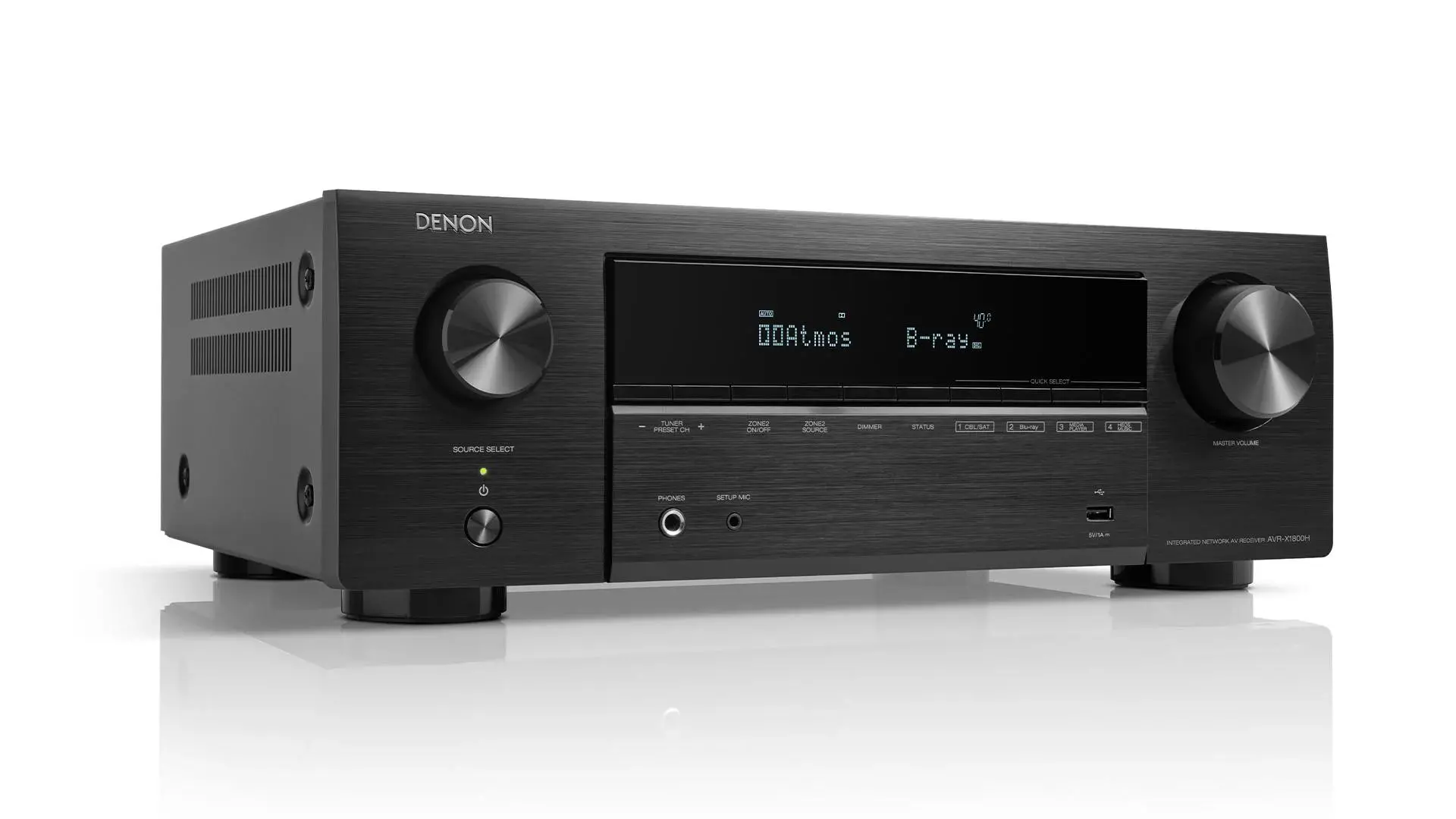 Amplituner Denon AVR-X1800H 7.2-kanałowy Dolby Atmos DTS X Wi-Fi Bluetooth AirPlay Czarny
