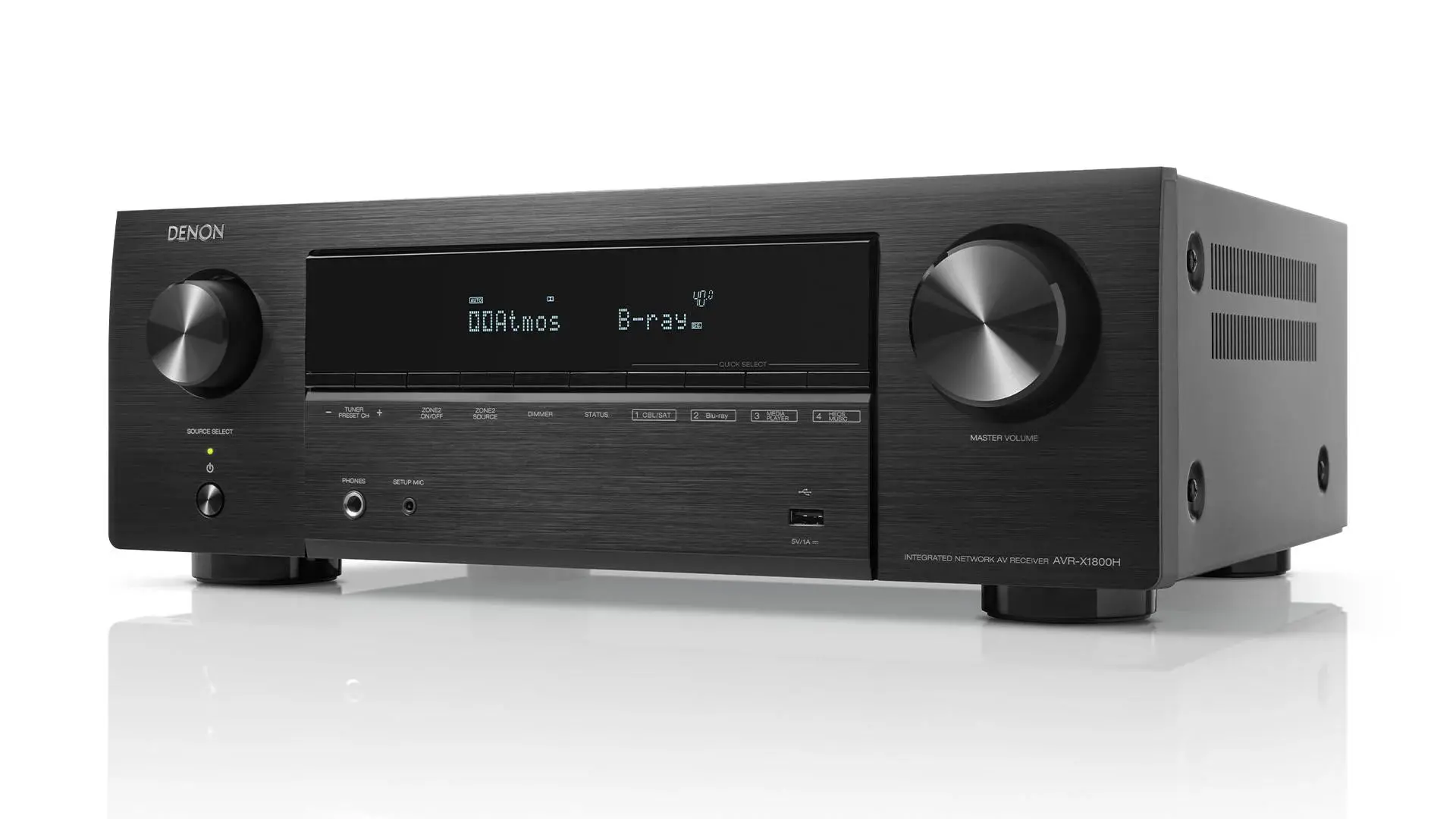 Amplituner Denon AVR-X1800H 7.2-kanałowy Dolby Atmos DTS X Wi-Fi Bluetooth AirPlay Czarny
