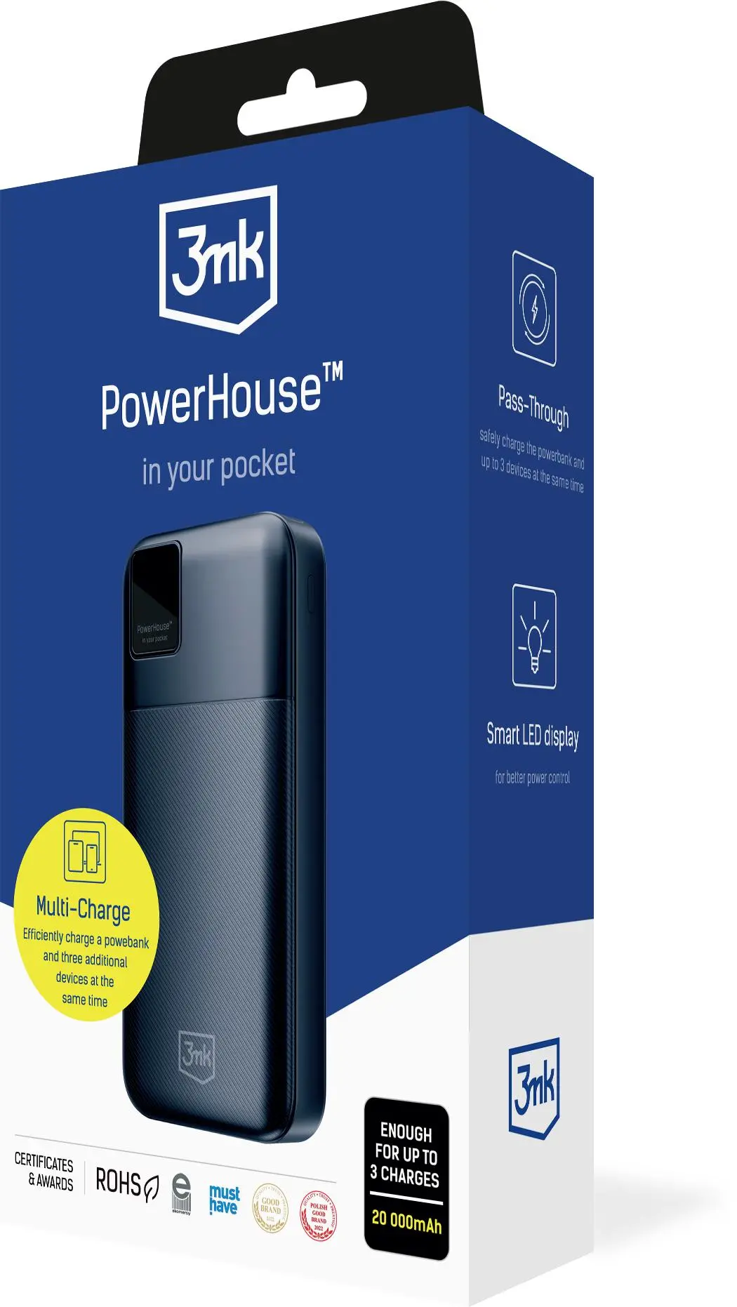Powerbank 3mk PowerHouse 20000mAh PD 20W Czarny