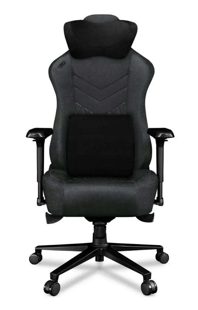 Fotel Yumisu 2053 Tkanina Biurowy do 150kg Tkanina Szaro-czarny