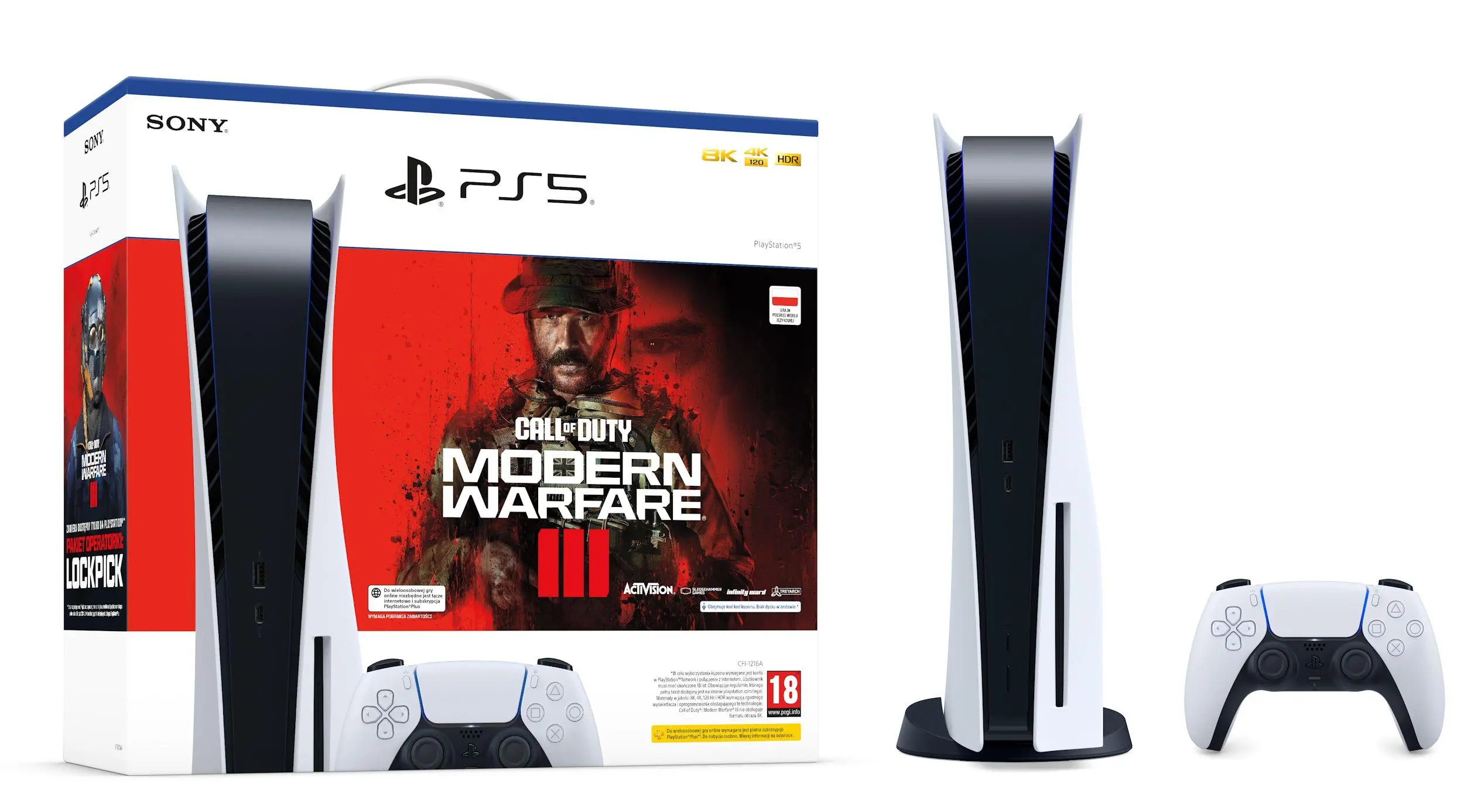 Konsola Sony PlayStation 5 (PS5) z napędem + Call of Duty Modern Warfare III