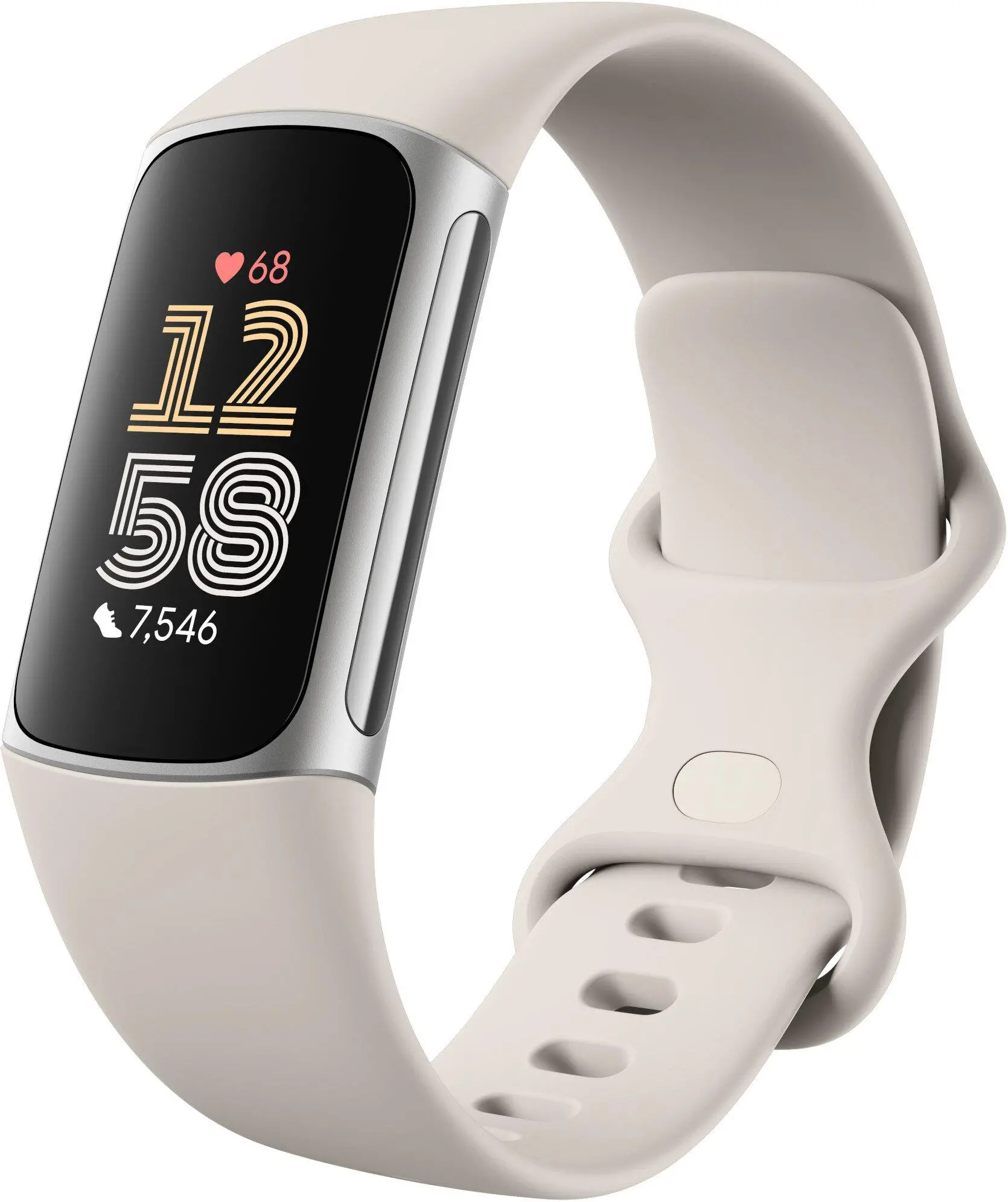 Smartband Fitbit by Google Charge 6 GPS Porcelanowy