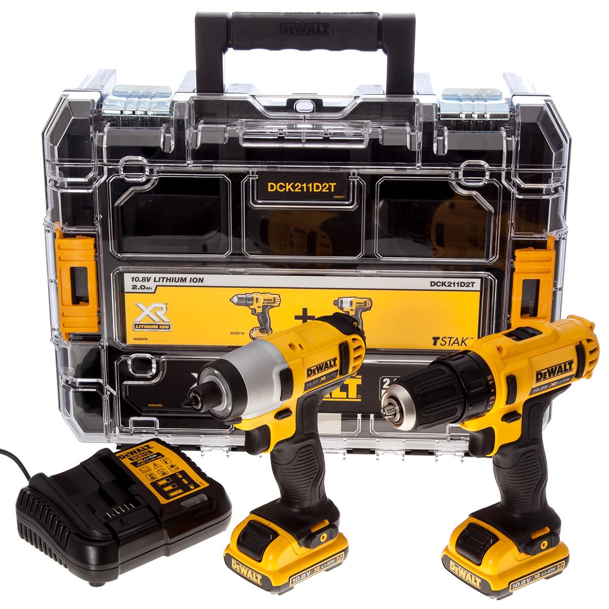 DeWalt Zestaw 2 narzędzi DCD710 + DCF815 + kufer T-STAK V