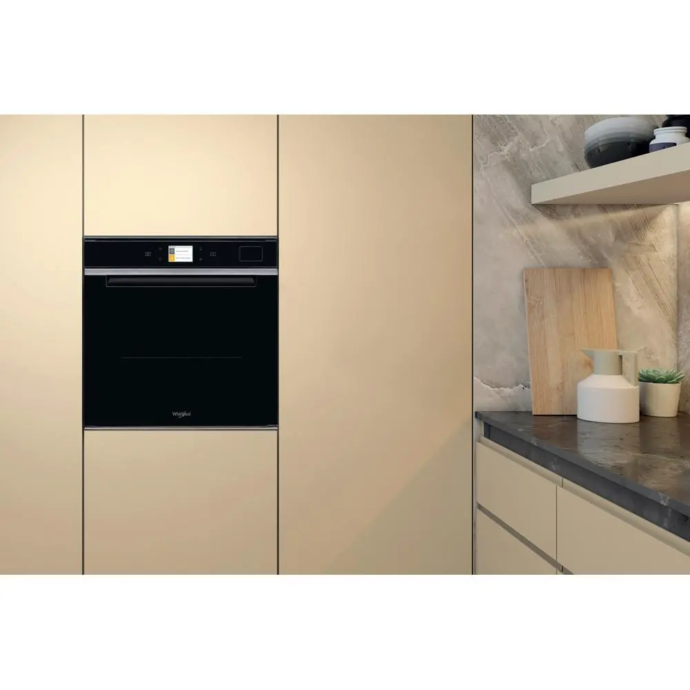 Piekarnik elektryczny parowy Whirlpool W9I 4S2 OP2 H Termoobieg Zdalne sterowanie Czarny inox