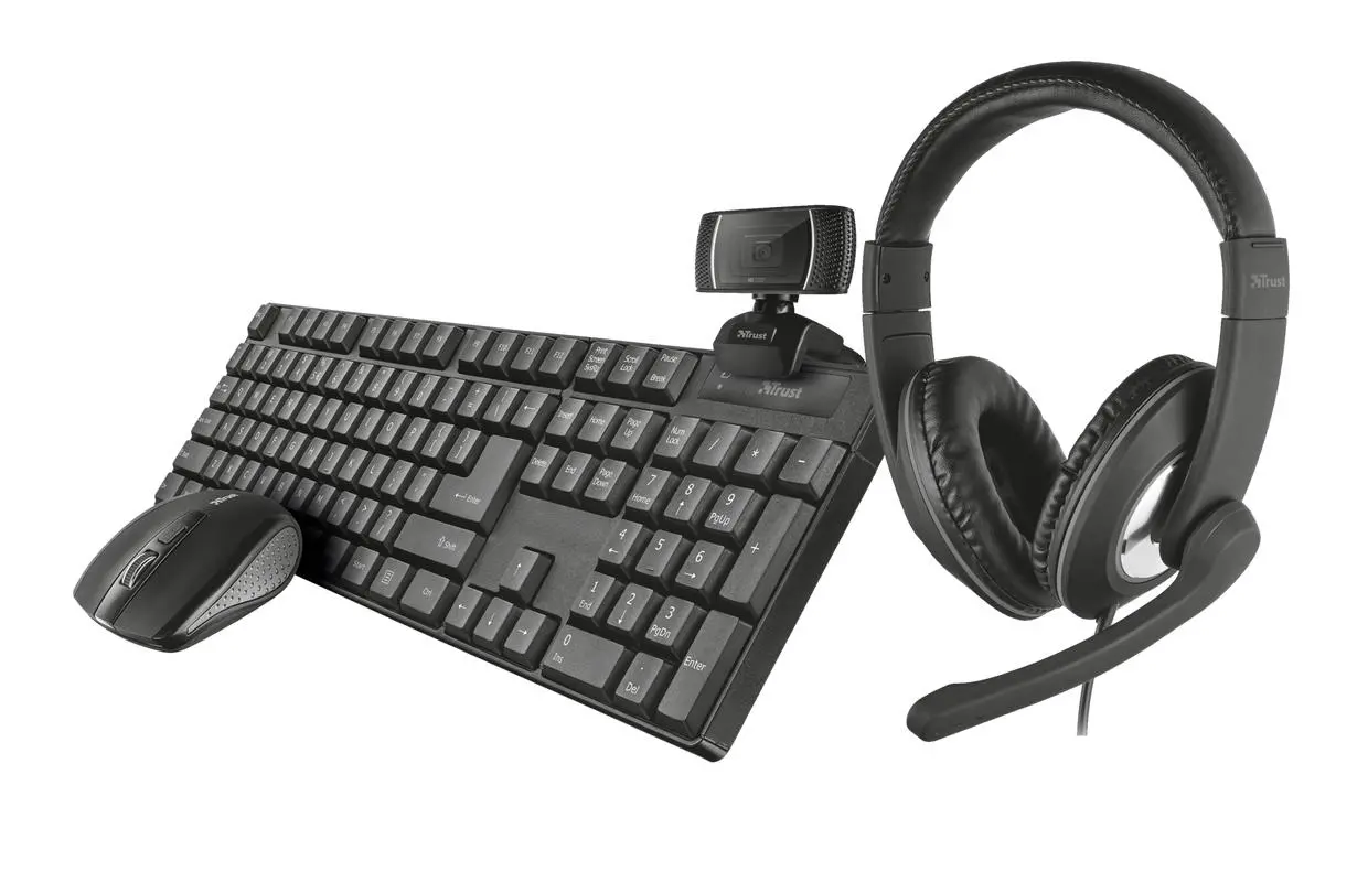 Zestaw Trust Qoby 4w1 Home Office Set Czarny