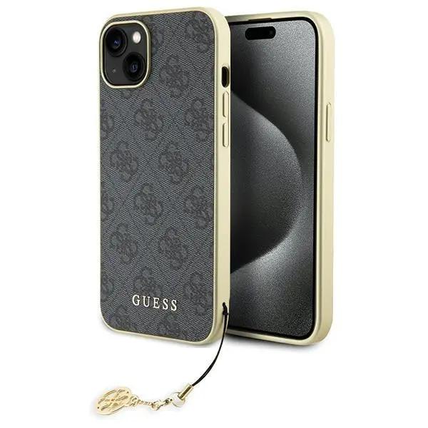 Etui Guess 4G Charms Collection GUHCP15MGF4GGR do iPhone 15 Plus Szary