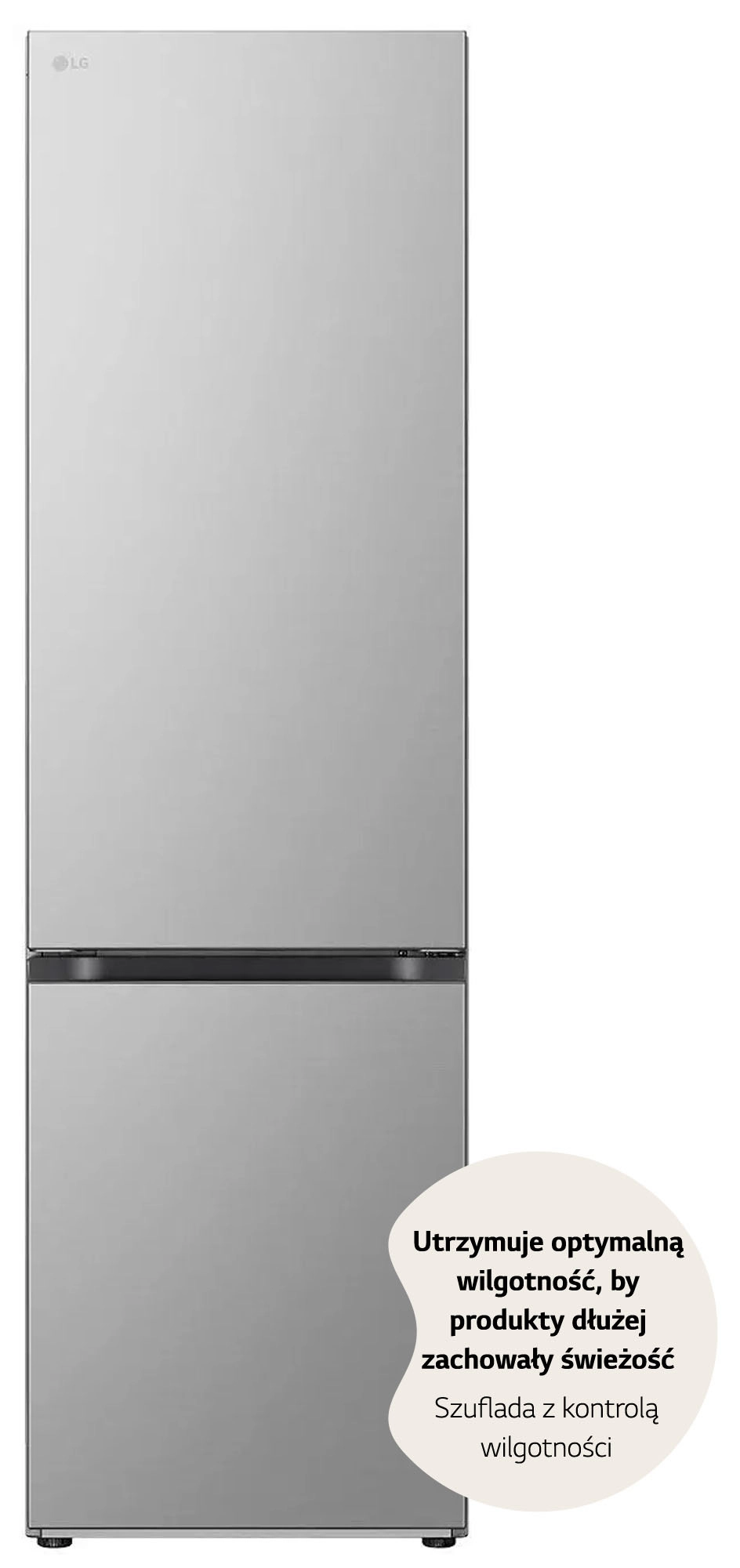 Lodówka LG GBV5240CPY Pełny No Frost 203cm Szuflada z kontrolą wilgotności Srebrny
